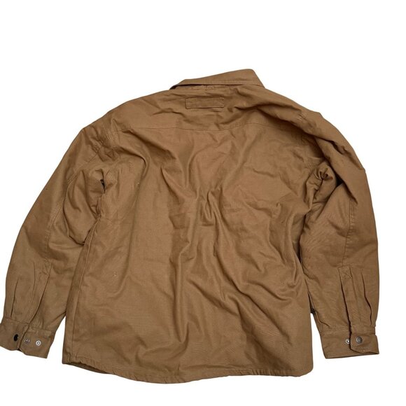 Work N Sport Men's Shirt Jacket Sz 2X Brown Canvas Flannel Lined Hooded - Picture 4 of 8